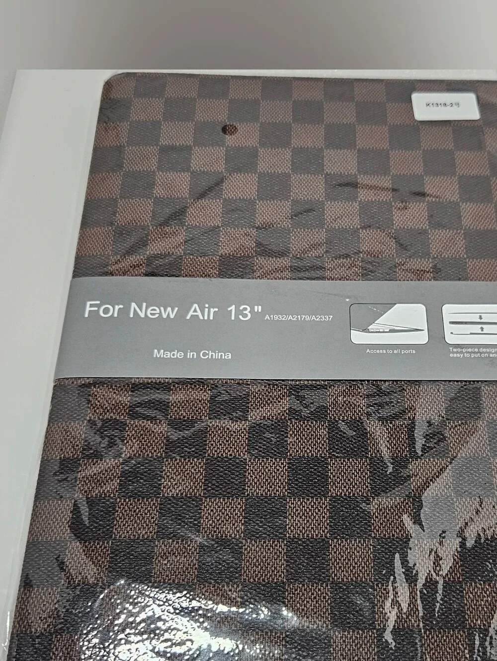Brown Checkered MacBook Air 13 Case A2337 A2179